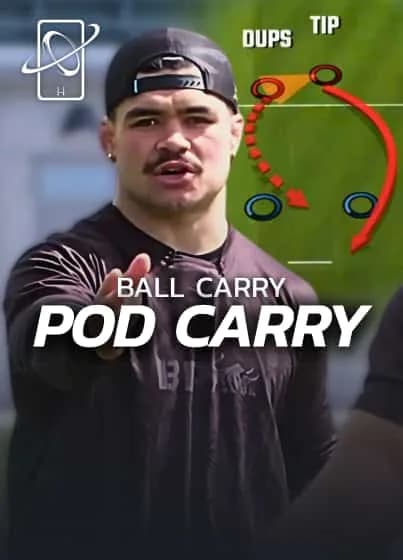 Rugby Ball Carry in Pods
