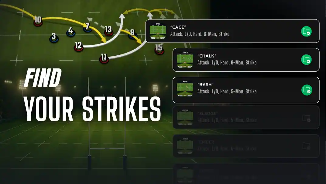 Find the right strike inside the Elite Rugby App