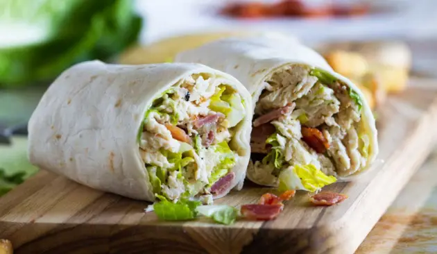 Chicken caesar salad wrap
