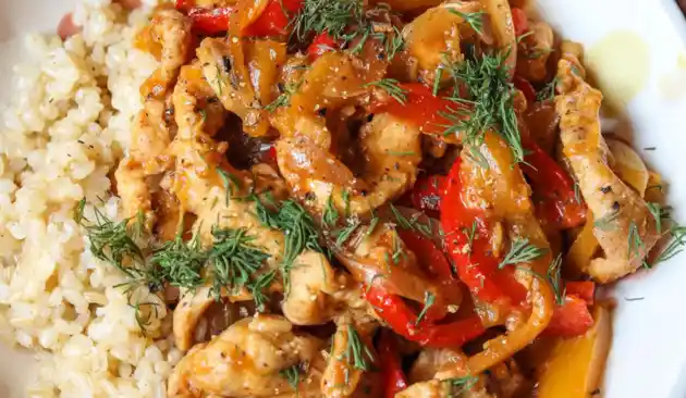 Chicken mango stir fry