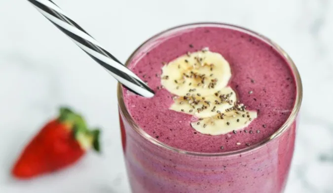 Triple berry protein smoothie
