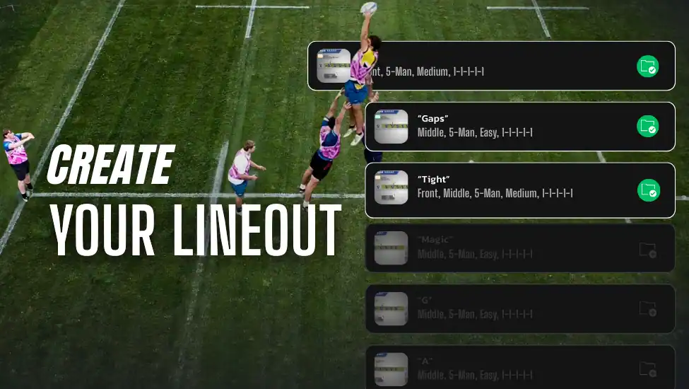 Your lineout menu