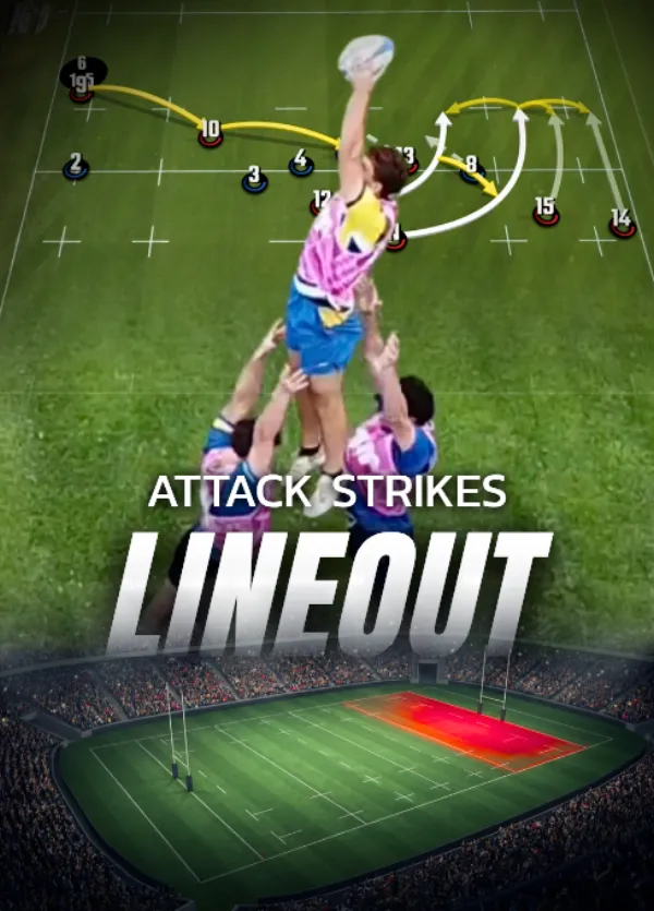 Attack strikes, lineout platform attack shape