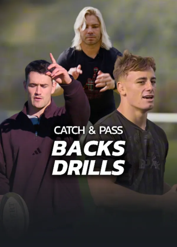 Catch and pass backs drills, rugby backline passing precision
