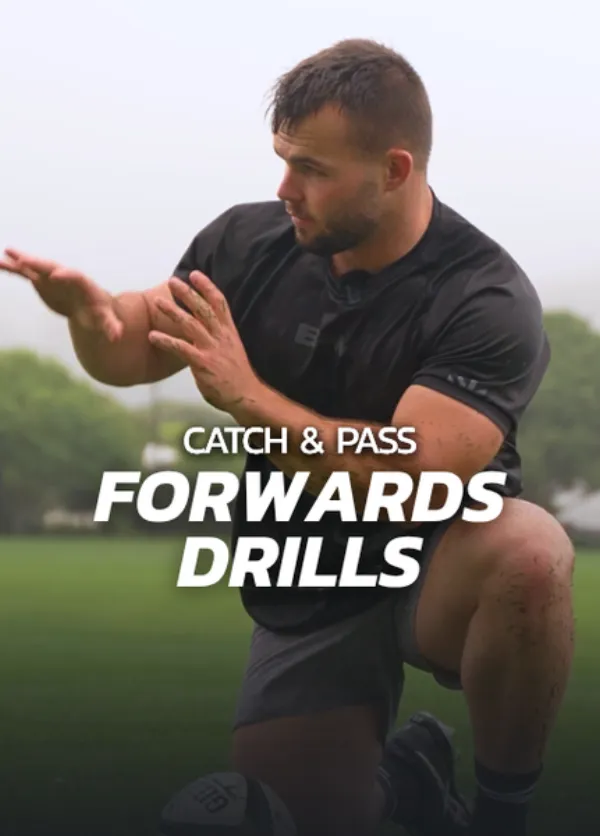 Catch and pass forwards drills, rugby forwards handling and offload