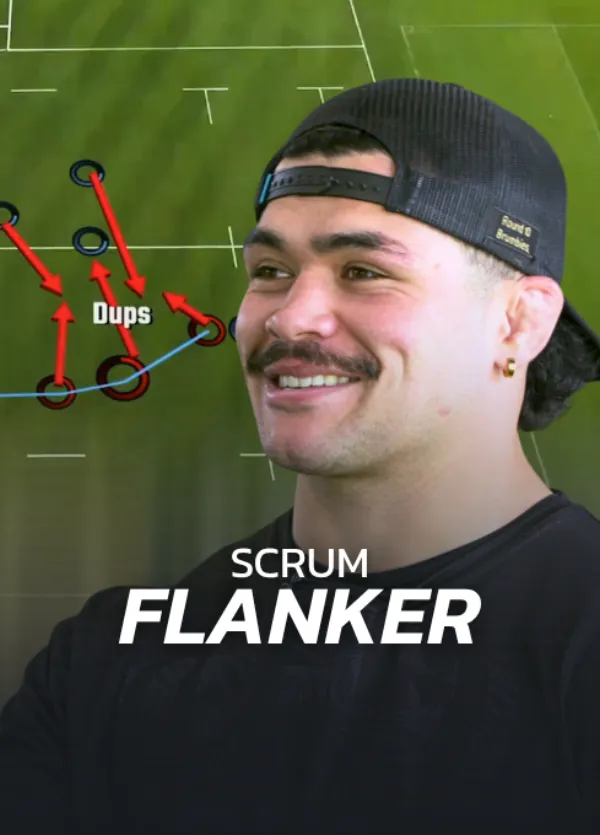 Scrum flanker breakdown role and scrummaging coaching