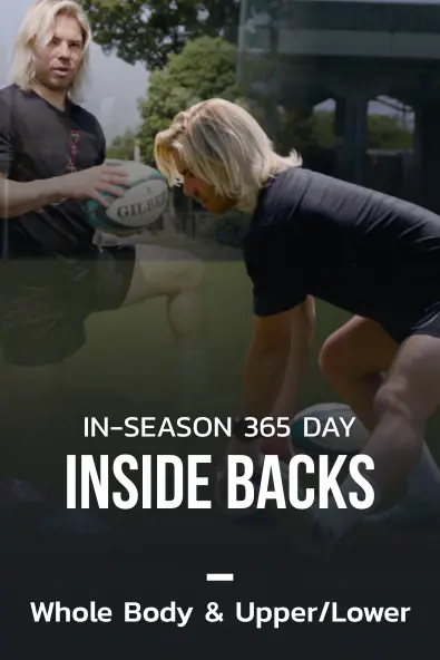 Inside backs strength to dominate collisions and fend contact